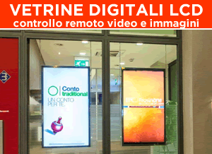 digital signage per negozi e vetrine
